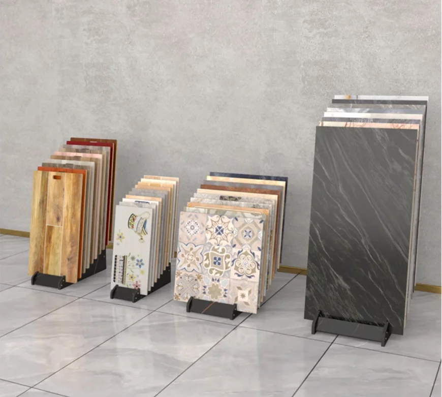 Ceramic tile sample display rack, wooden floor display rack, floor standing plug-in rack, multifunctional tile rack