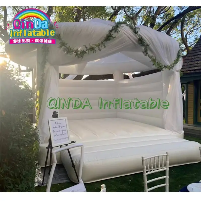 Buque inflable popular barato/castillo hinchable inflable/casa de rebote de boda blanca
