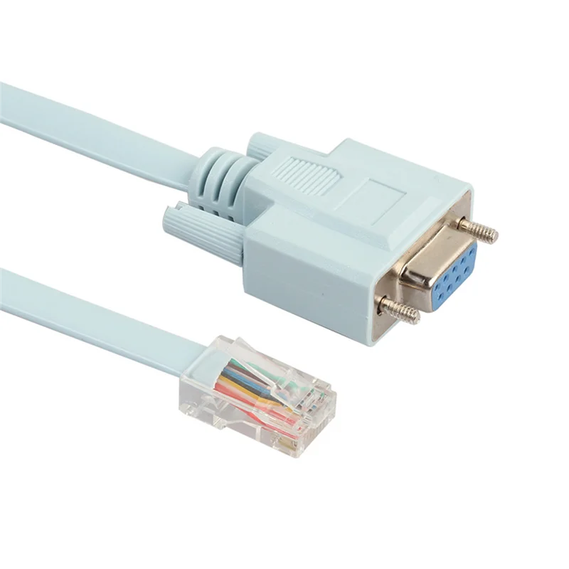 USB Console Cable RJ45 Cat5 Ethernet To Rs232 DB9 COM Port Serial Female Rollover Routers Network Adapter Cable 1.8M -B12B