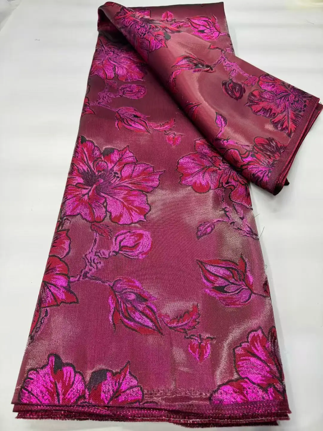 Afrikanische Jacquard Brokat Luxus Stoff Hohe Qualität Floral Organza Tüll Mesh Vergoldung Spitze Französisch Net Brocard Tissu Kleid Nähen