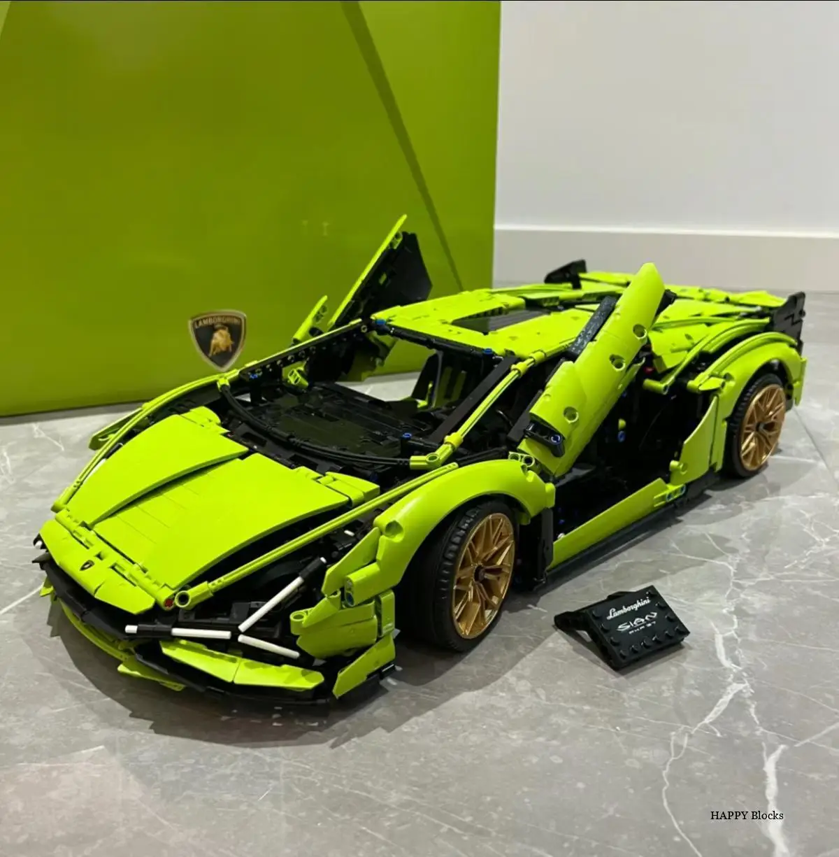 Décennie s de construction techniques de modèle de super voiture Lambos Moc, briques compatibles 3696 FKP37, jouet pour adultes, cadeaux pour garçons, 42115 pièces