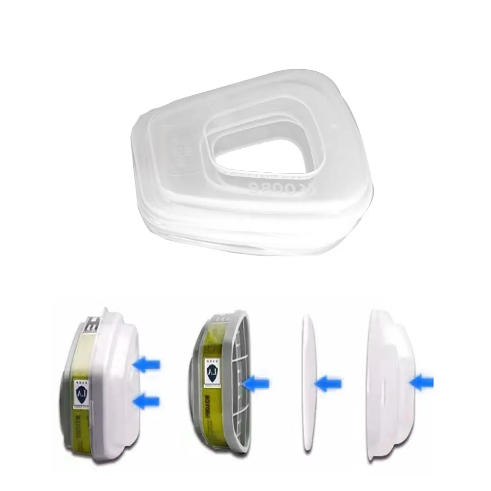 10PCS Anti-dust Retainer Case Safety Respirator Part 501 Filter Adapter Plastic Cover for 3*M 501 6800 6001 5N11 5P71 7502 6200