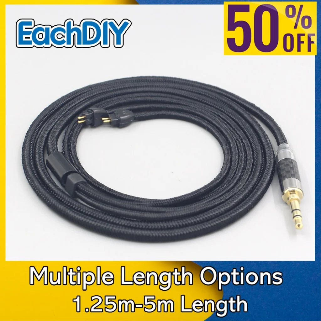 

2.5mm 4.4mm Super Soft Headphone Nylon OFC Cable For HiFiMan RE2000 Topology Diaphragm Dynamic Driver Earphone LN007526