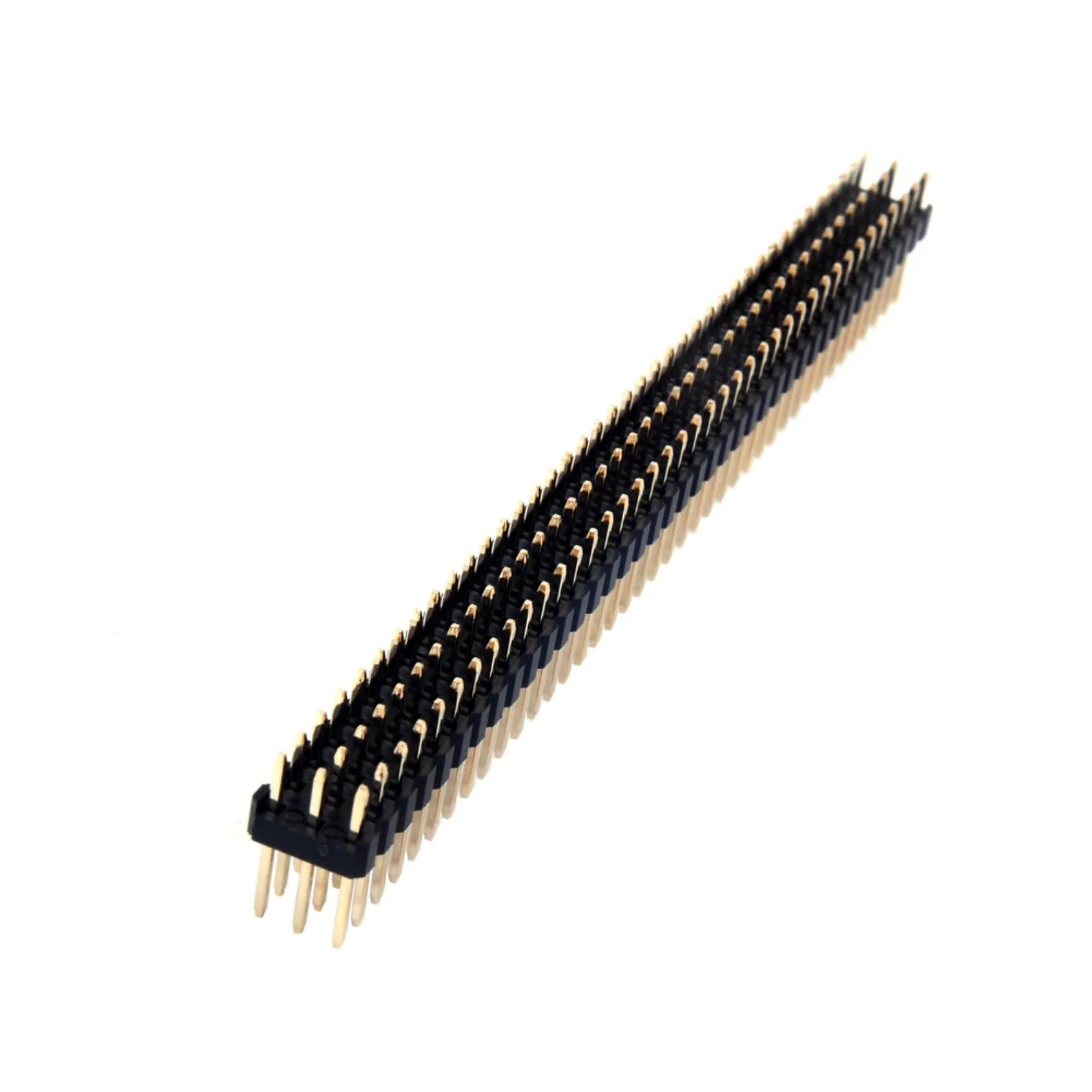 DIYmall 10 Uds 3x40P 2,54mm paso PCB Pin Header macho Triple fila pines cuadrados rectos agujero pasante Flash dorado tres filas espacio