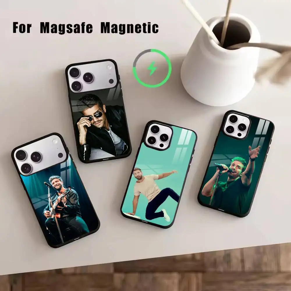 

Singer P-Pablo Alboran Phone Case For iPhone17,16,15,14,13,12,11 Plus,Pro Magnetic For Magsafe Wireless Charging