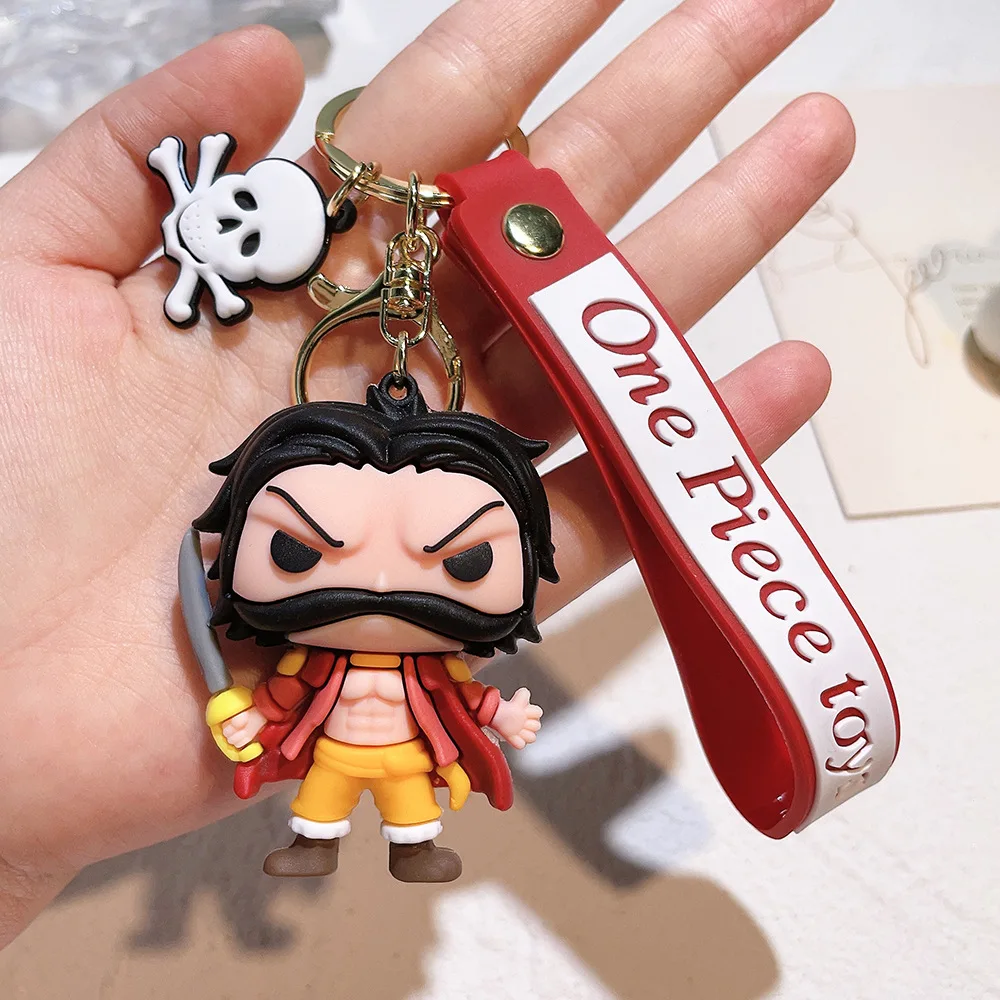 Anime One Piece Keychain Luffy Zoro Sanji Key Chain Llaveros Porte Clé Keyring Doll Bag Charm Pendent Car Keychains Women Men