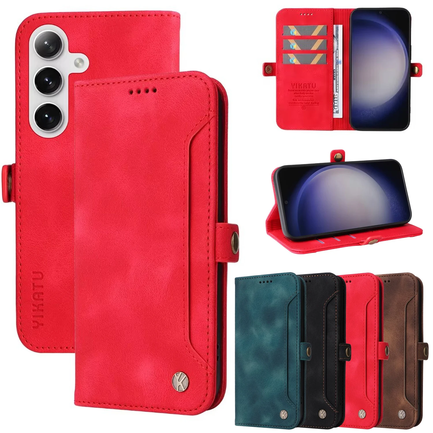 

Wallet Leather Magnetic Flip Case For Samsung Galaxy A21s A20 A16 A15 A14 5G A13 4G A12 A10 A06 A05s A05 A04s A04e A04 A03 Core