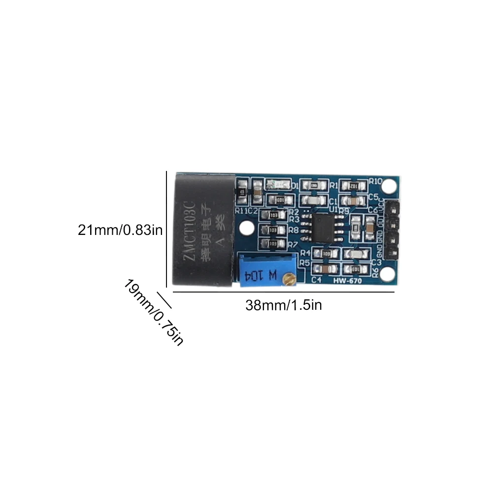 5A Range Onboard Micro Current Transformer Module ZMCT103C Single Phase Current Transformer Board AC Active Output Board