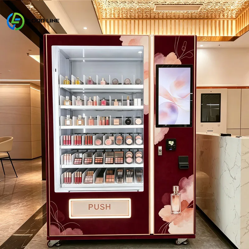 Beauty Retail Kiosk Smart Makeup Vending Machine Digital Cosmetic Sales for Shopping Center Customized