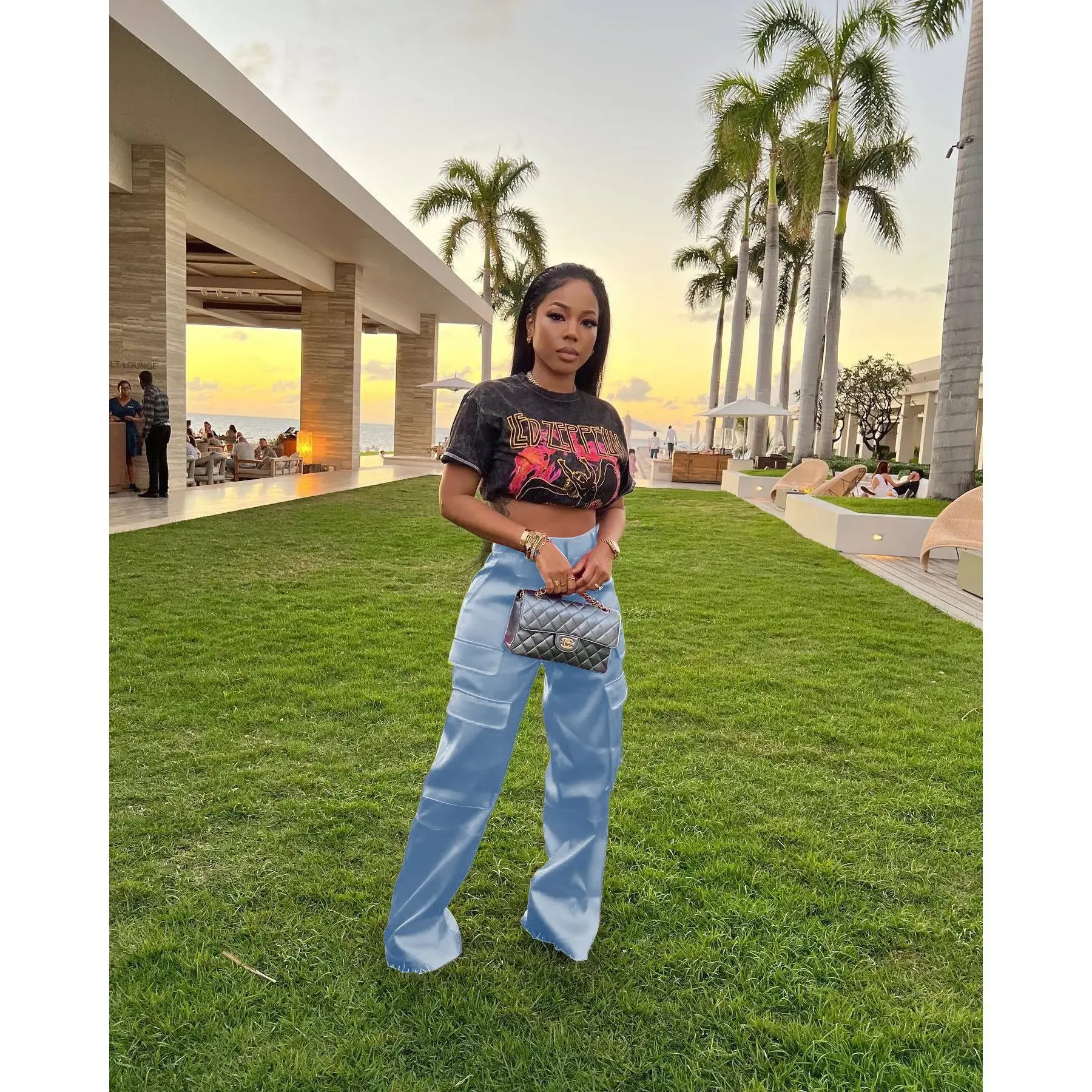 Women Long Pants High Waist Pockets Maxi Wide Leg Trousers Cargo Pant Streetwear Loose High Street Capris Strech Y2k Streetwear
