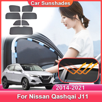Car Sun Visor For Nissan Qashqai J11 Rogue Sport MK2 2014~2021 UV Blocking Sunshade Light blocking Curtains Privacy Auto Parts