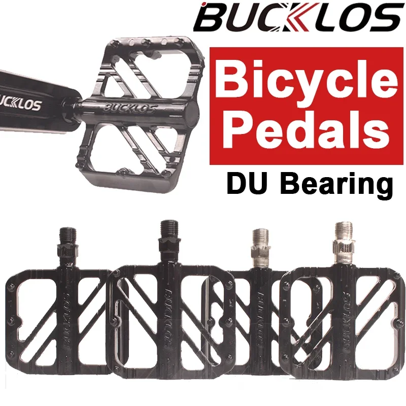 

BUCKLOS Bicycle Pedal DU Bearing Road MTB Bike Pedals Ultralight 9/16in Bicycle Footrest Anti-slip Cycling Pedals Bike Part