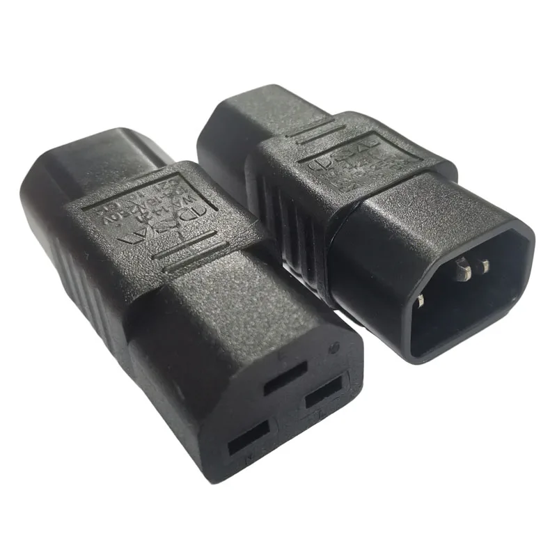 

1PCS Black C14-C21 power plug IEC 320 C14 to C21 malet to female AC power adapter converter socket for PDU/UPS server cabinet