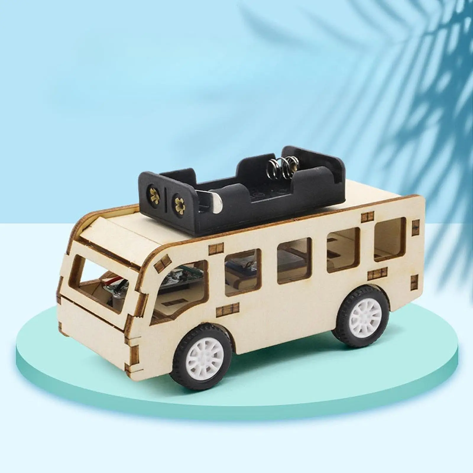 DIY Kit Technologie Modell Kit Praktischer tragbarer Baustein Holzspielzeug für