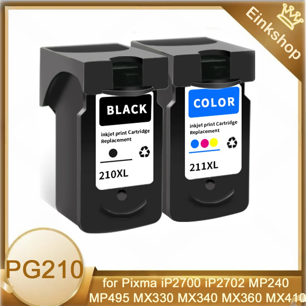 PG-210 CL-211 Compatible ink cartridge for CANON PG210 CL211 XL for Pixma iP2700 iP2702 MP240 MP495 MX330 MX340 MX360 MX410