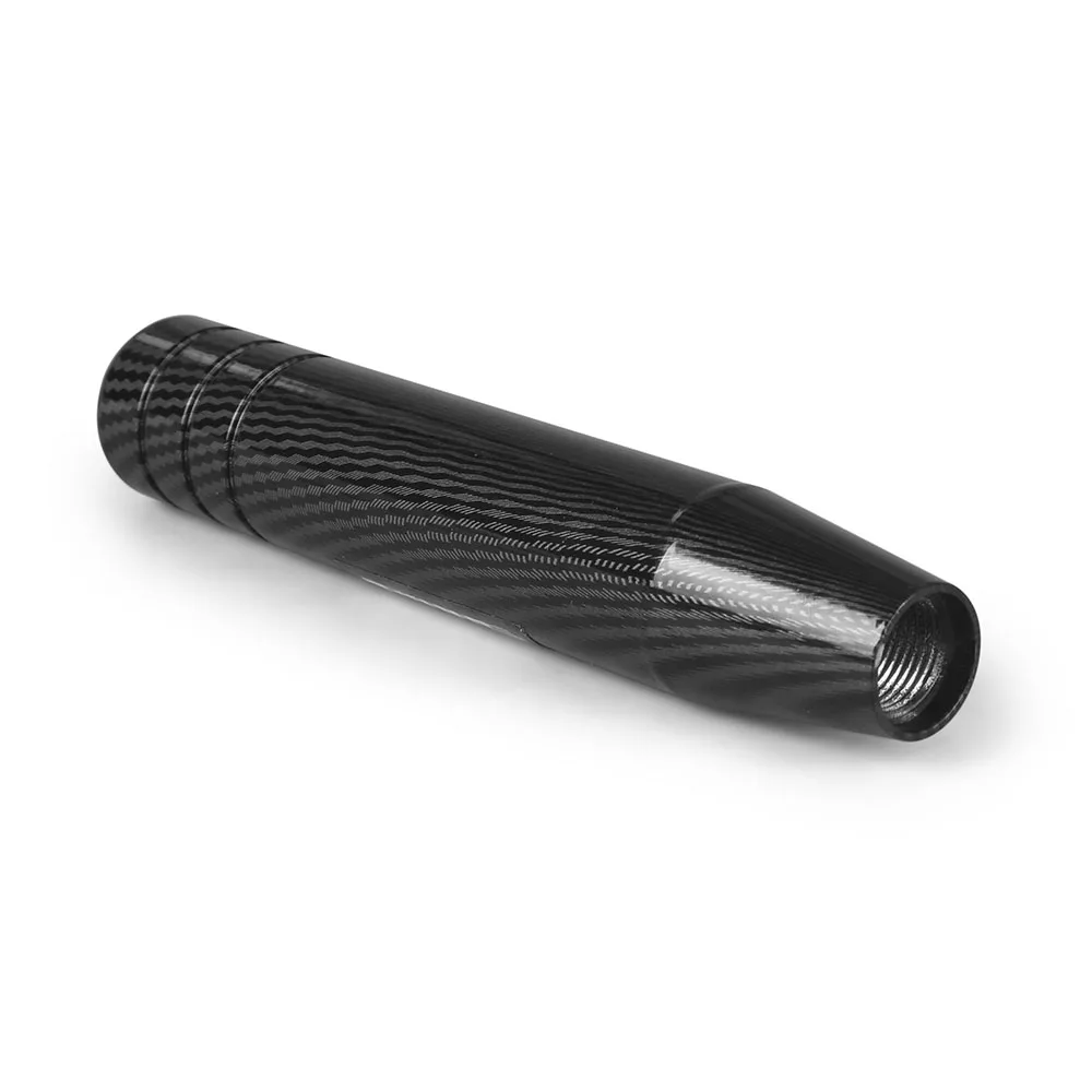 18CM Aluminum Carbon Fibre Style Gear Shift Knob Racing Car Universal Manual Transmission Shifter Lever Knob With three adapters