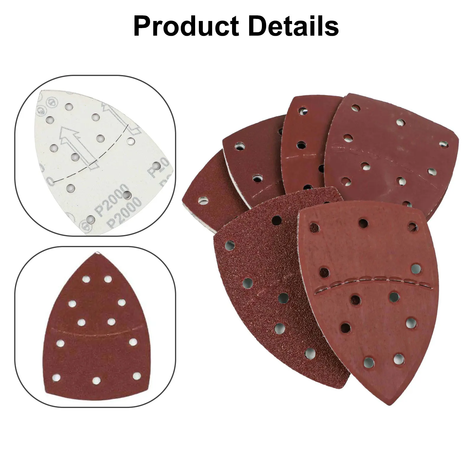 20pcs Replacement Sanding Sheets for Bosch PSM 100A PSM 80A Prio Ventaro FMS 200 Intec Skil Octo Detail Sander Multi Grit Range