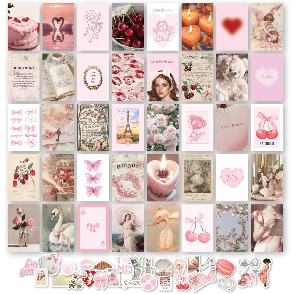 

97 Decor Pink Coquette Room Decor Aesthetic - Coquette Wall Decor, Coquette Posters For Room Aesthetic Pink Collage Kit For Teen