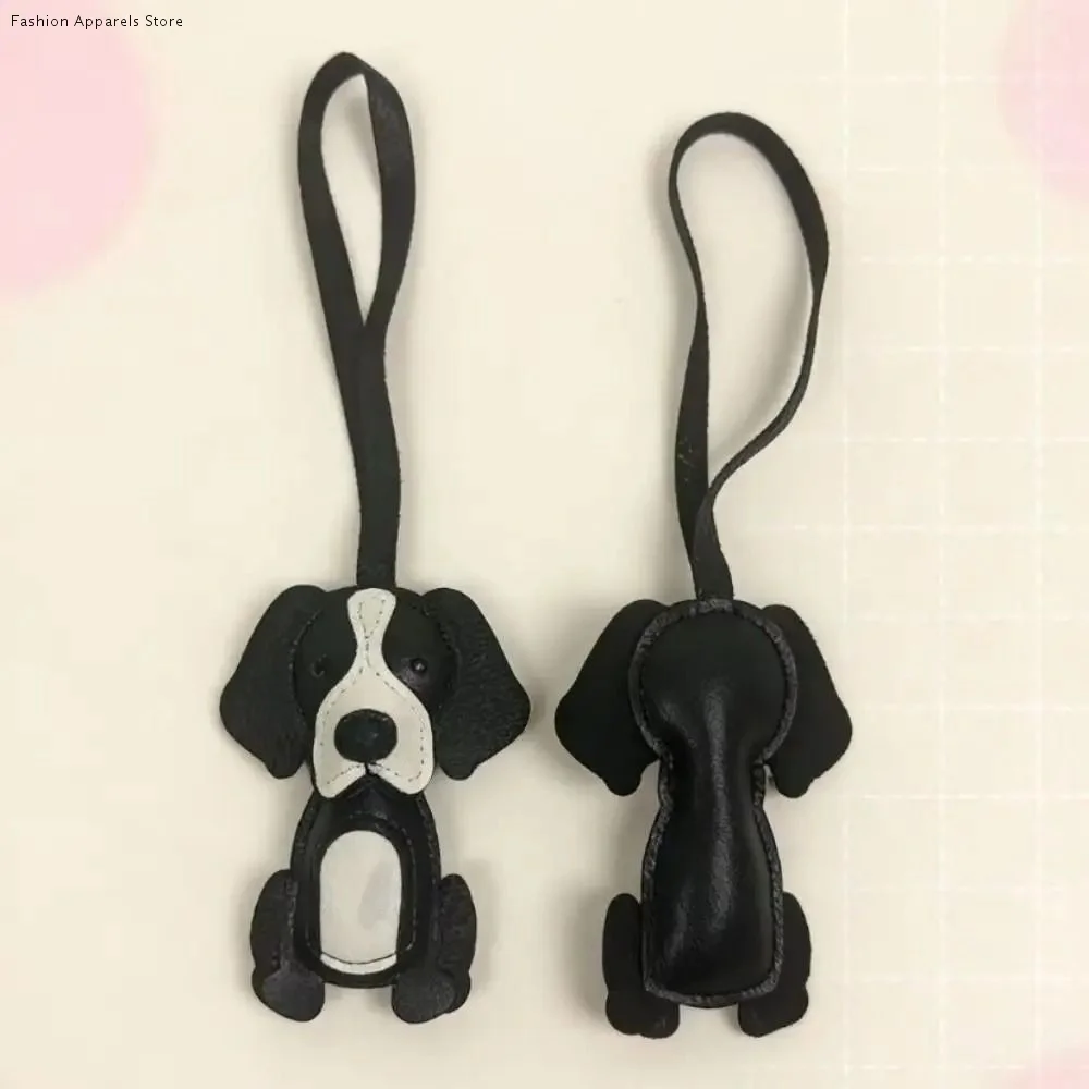 

Trendy Hanger Border Collie Leather Pendant Charm DIY Pu Leather Dog Keychain Fashion Cartoon Bag Pendant Women
