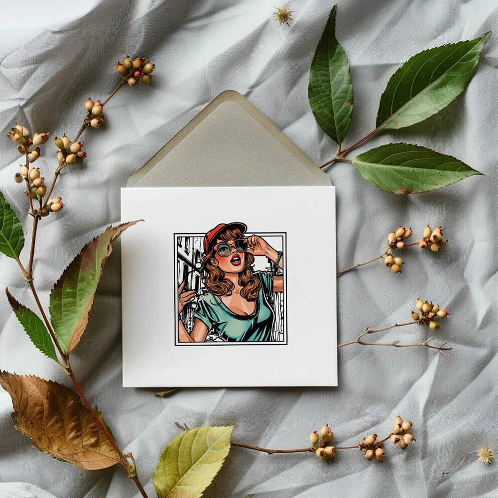 1 ورقة سيدة واضح Stamps الصورة الرمزية الإطار سيليكون واضح ختم الأختام الزهور شفافة Stamps لصنع بطاقة سكرابوكينغ