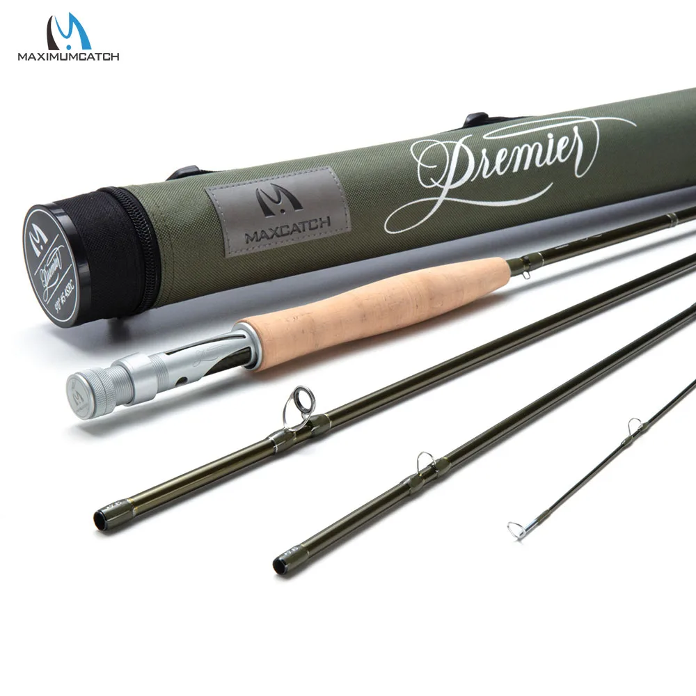 MAXIMUMCATCH Premier X 3-12WT 8,4 pies-9 pies caña para moscas acción moderada y rápida 30T caña de pescar con mosca de fibra de carbono con tubo de viaje duro