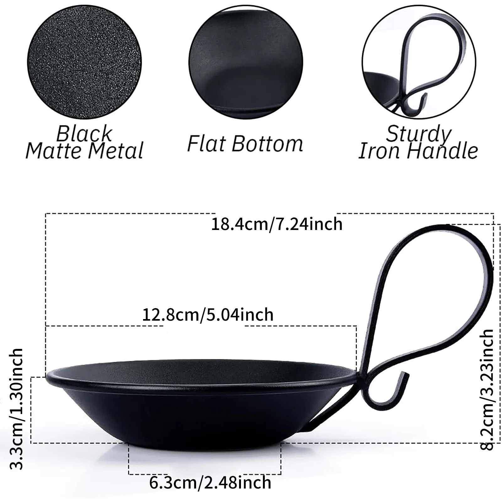 رجل 1 قطعة هالوين كرنفال شريط القطن غطاء النوم وأشار Pompom كاب و 1 قطعة ماتي الأسود الحديد شمعة حامل مع مقبض مجموعة