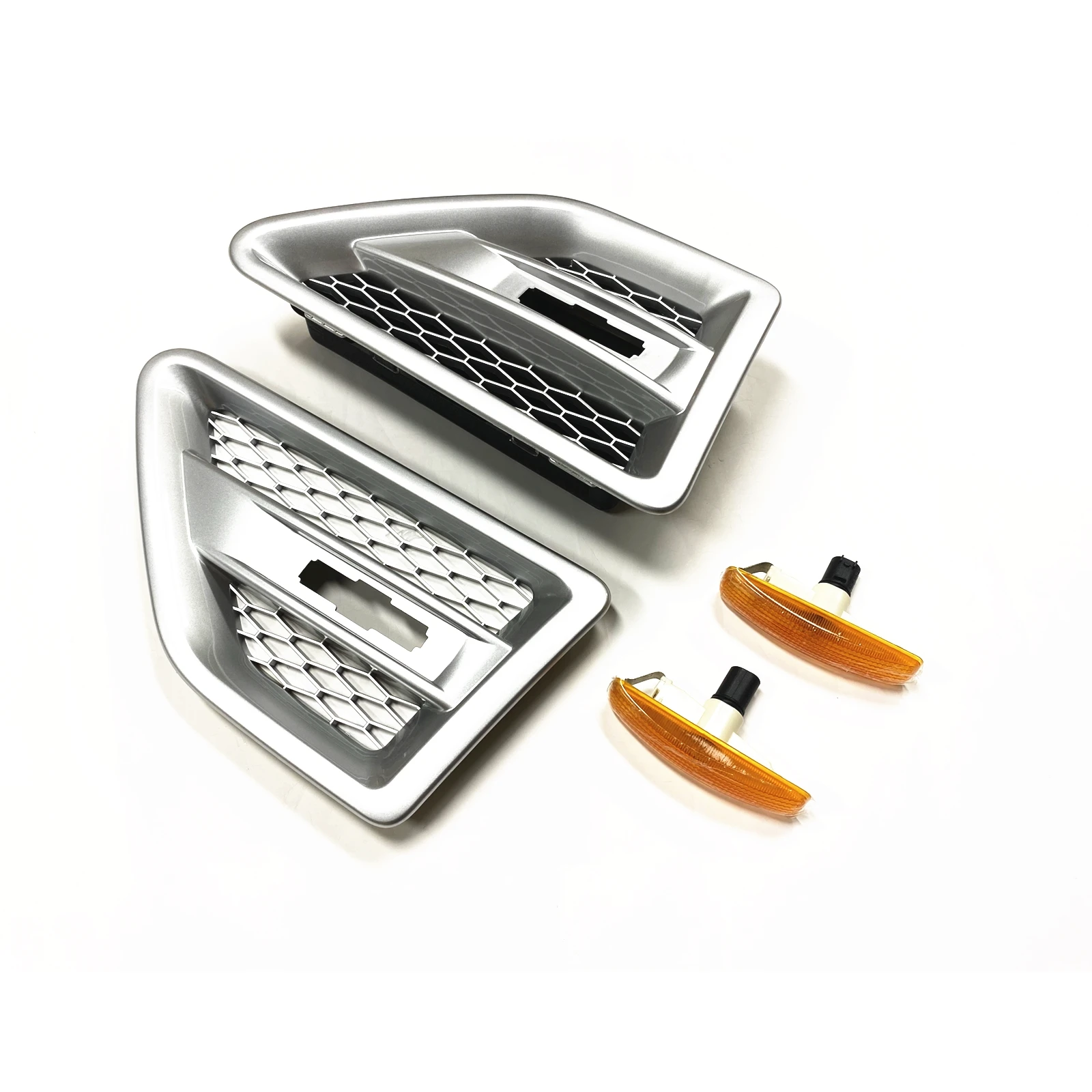 2PCS Exterior Side Air Vent Trim & Turn Signal Light Fog Lamp Cover Frame For Land Rover Freelander 2 LR2 2006-2016 view 3