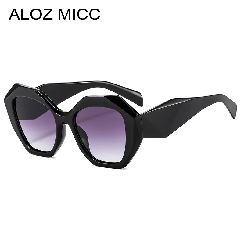 

Fashion Oversized Polygon Cat Eye Sunglasses Women Retro Shades UV400 Men Gradient Sun Glasses
