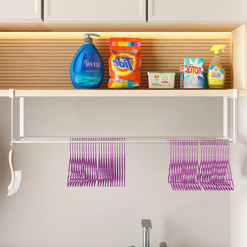 

Шкаф для белья под подвесная вешалка для одежды Ra, органайзер для хранения Wonder, пластиковый материал, сверление не требуется для балкона