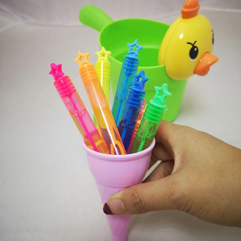 24x Party Birthday Empty Wand Tube DIY Bubble Soap Bottles for Children Kids Toy Holiday Wedding Party Decor