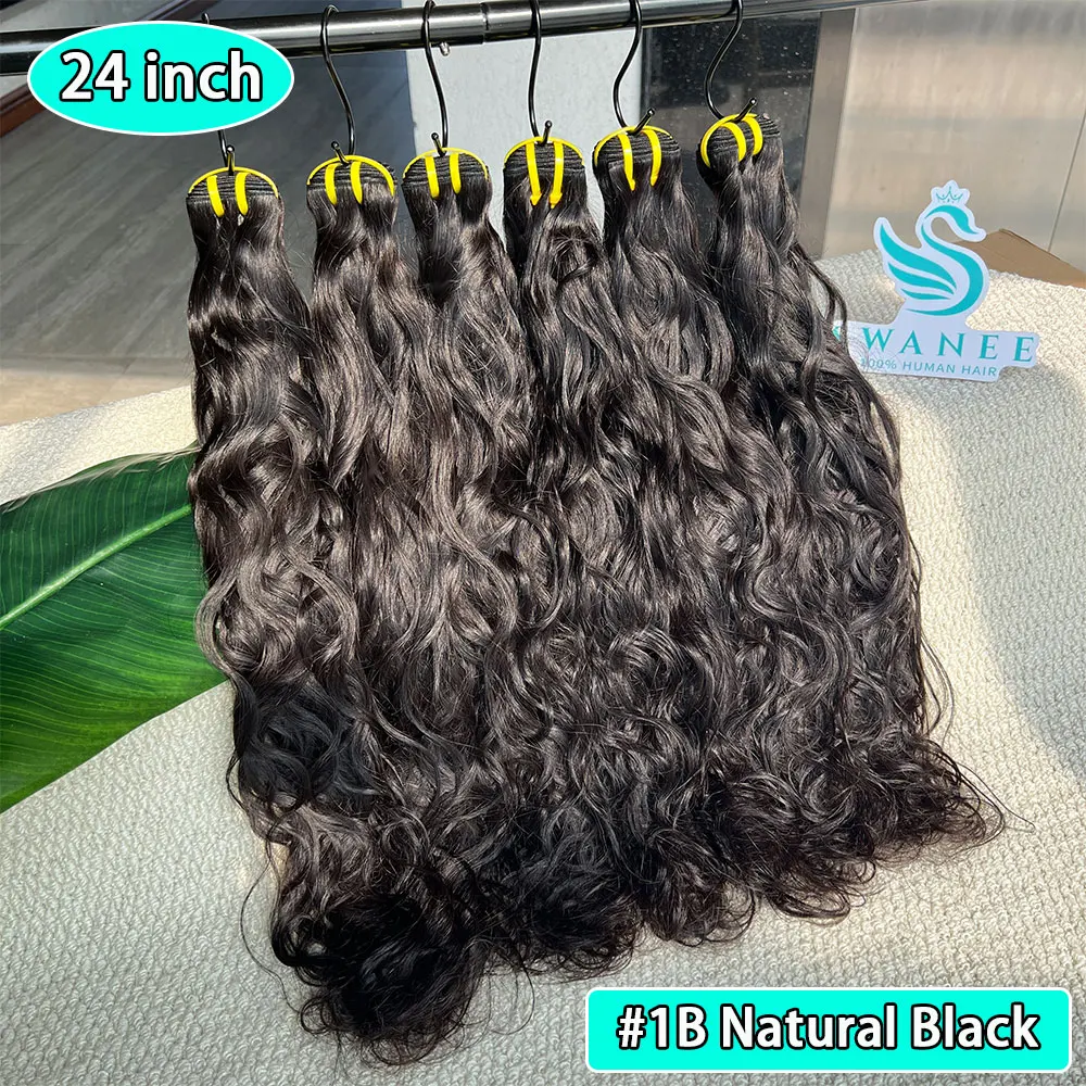 

Натуральные вьетнамские волосы Natural Wave в пучках с двойной прокладкой # Натуральные черные необработанные 100% человеческие волосы для наращивания 100 г/шт.