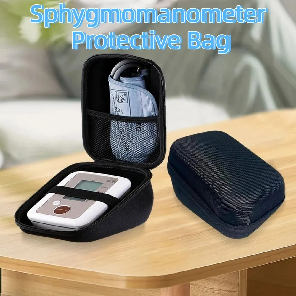 

Shockproof Blood Pressure Monitor Storage Case Portable Triangle Sphygmomanometer Protective Bag Hard Shell Large Capacity