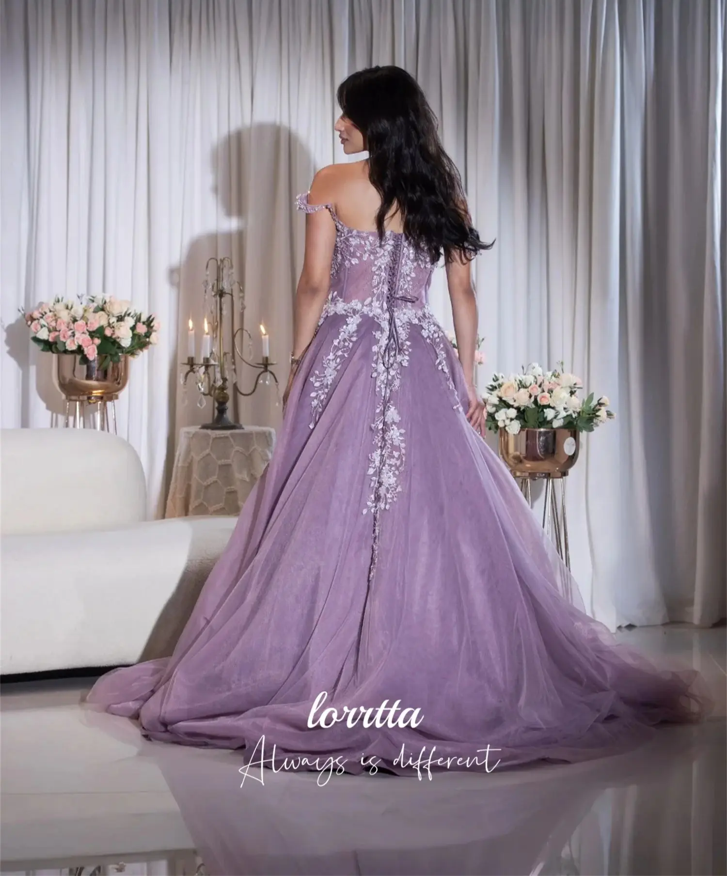 Lorrtta 맞춤형 여성 이브닝 드레스 파티 드레스 결혼식 손님 드레스 여성 특별한 날을 위한 해피 샤론 드레스