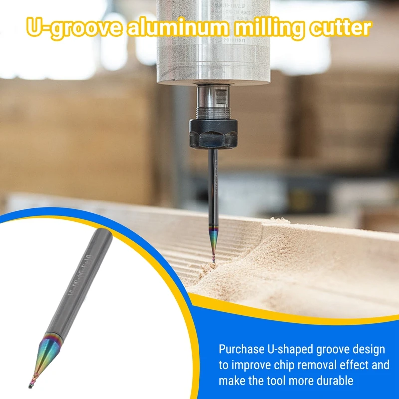 Carbide Milling Cutter 3 Flute Tungsten End Mill CNC Tool Fiberglass Acrylic Wood Copper Woodworking Tools