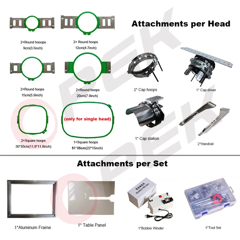 Hoops Used in Hat Cap Flat T Shirt Garment Computer Industrial Embroidery Machine