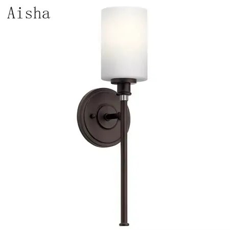 Nordic Glass Wall Lamp American Minimalist Bedroom Bedside Wall Sconces for Home Living Room Background Wall Long Pole Lighting