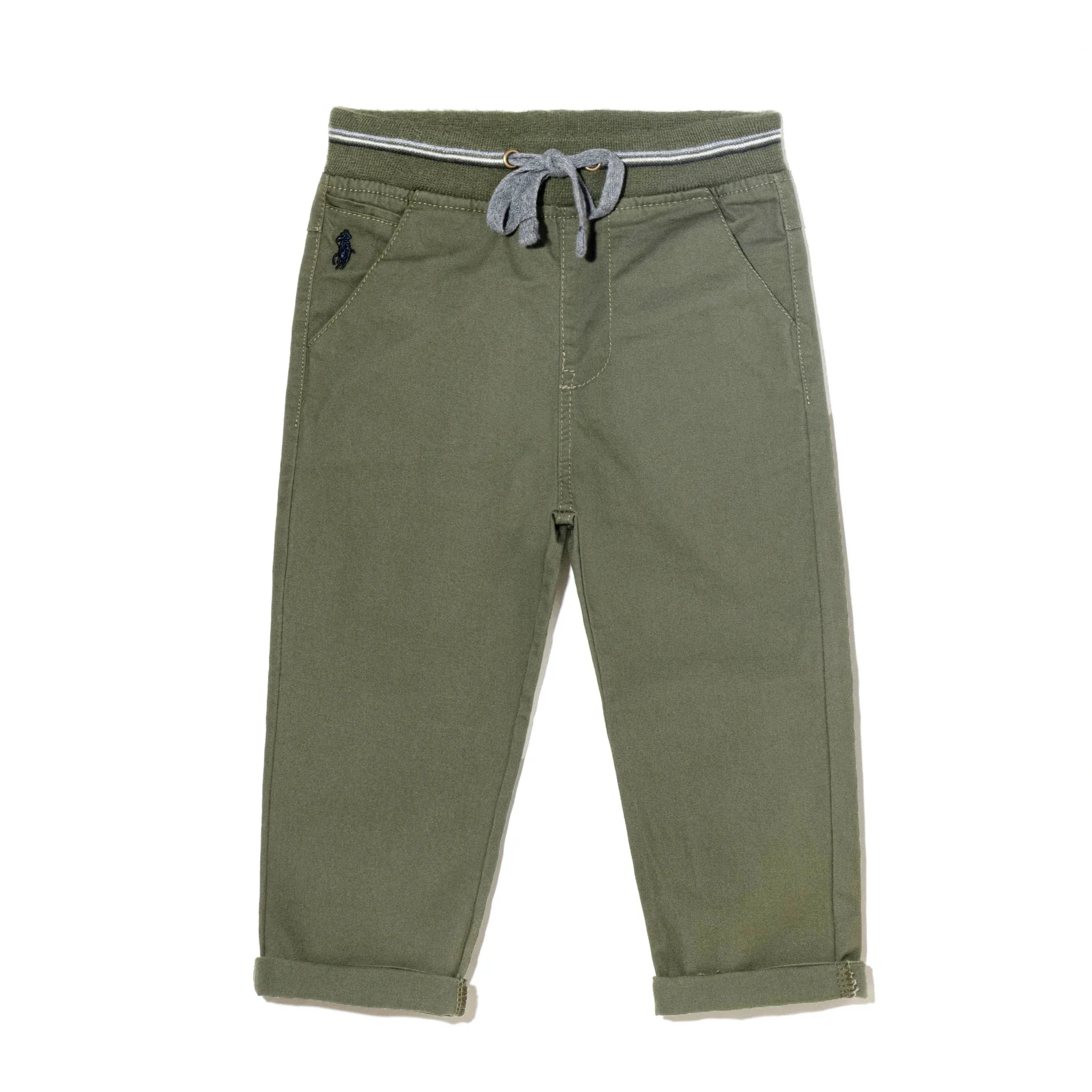 Spring and Autumn style boys\' straight tube tied suit pants, boys\' western-style pure cotton khaki pants