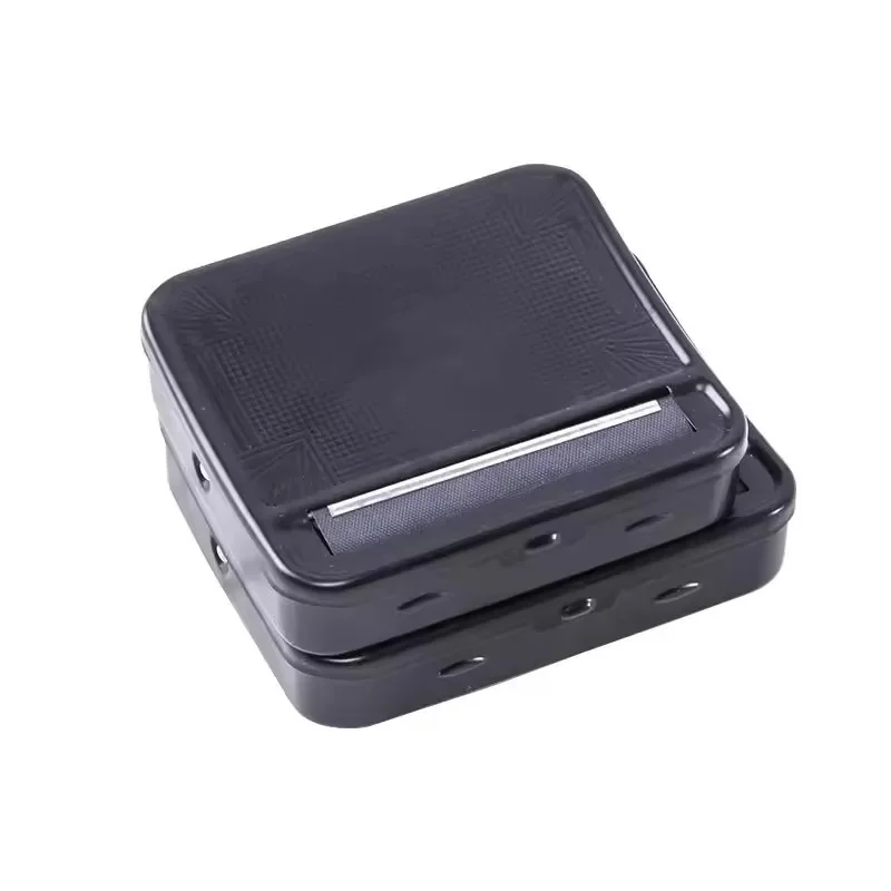 Portable Tobacco Rolling Box Machine Semi-Automatic Cigarette Maker with Metal Case | All-in-One Storage for Smoking Accessories