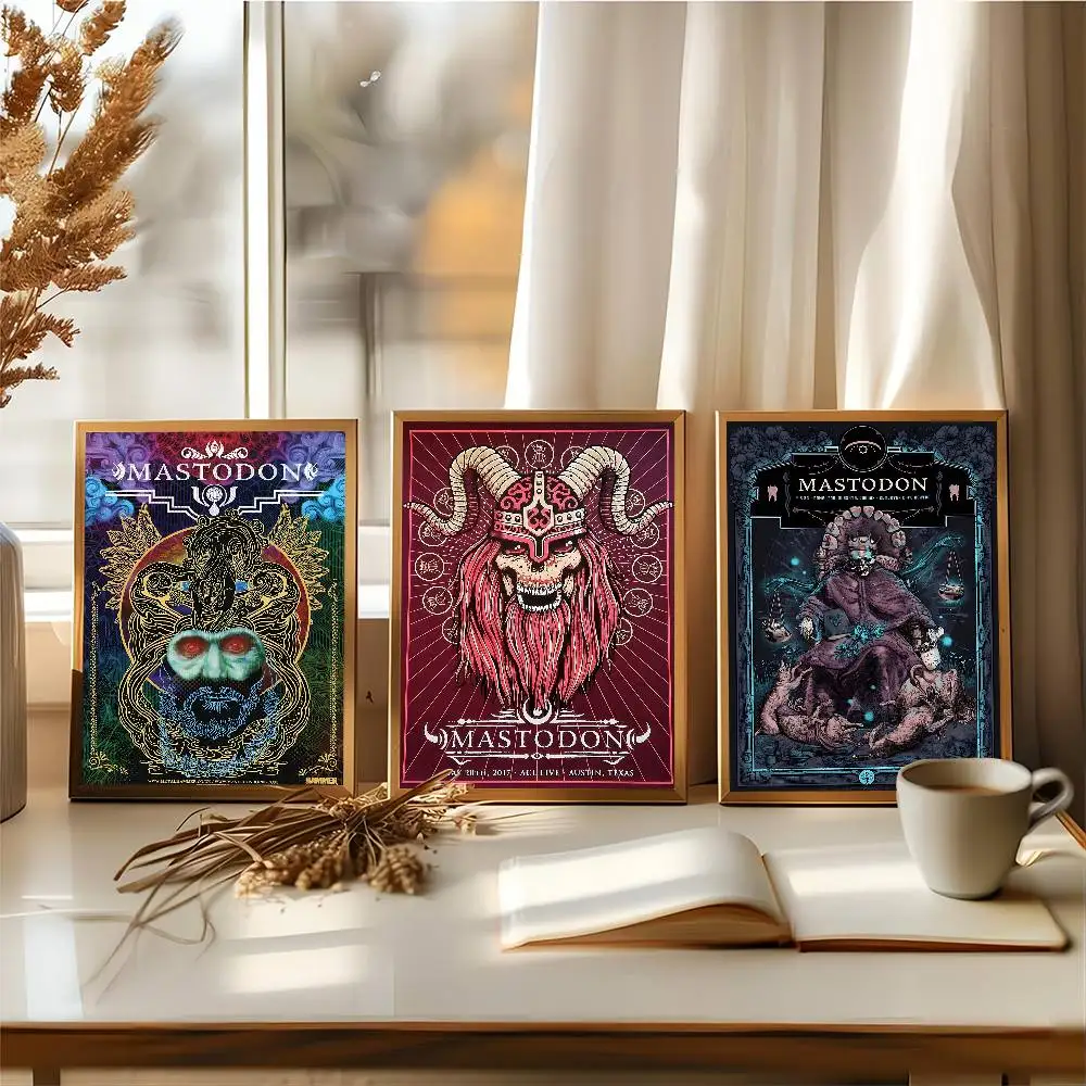 Popular Classic M-Mastodon Band Whitepaper Poster HD Quality Poster Wall Art Painting Study Room Wall Decor view 5