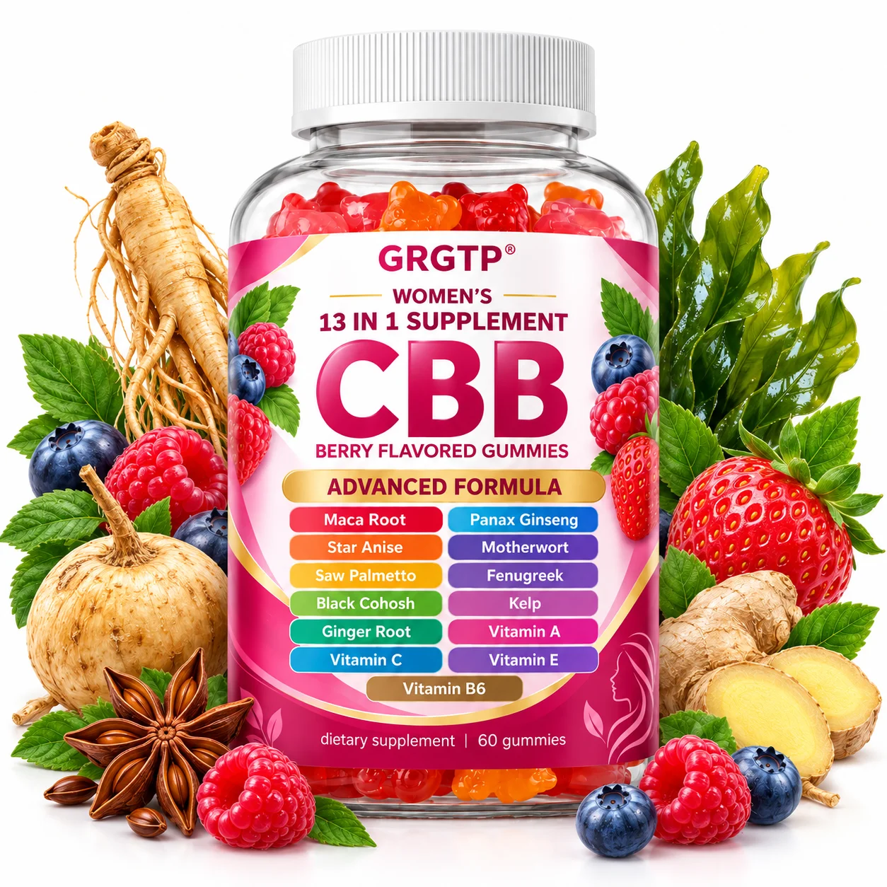 Women CBB Gummies - Appetite Control, Breast and Hip Enlargement, and Support for Body Curves