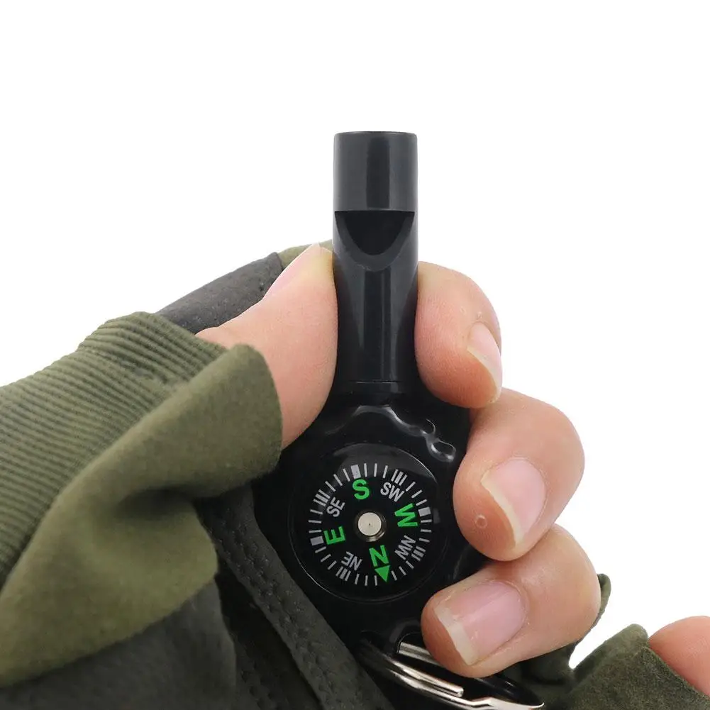 

Emergency Survival Whistle Thermometer Referee Outdoor Hiking Whistle Camping Multifunction Cheerleading Whistle Y0R2