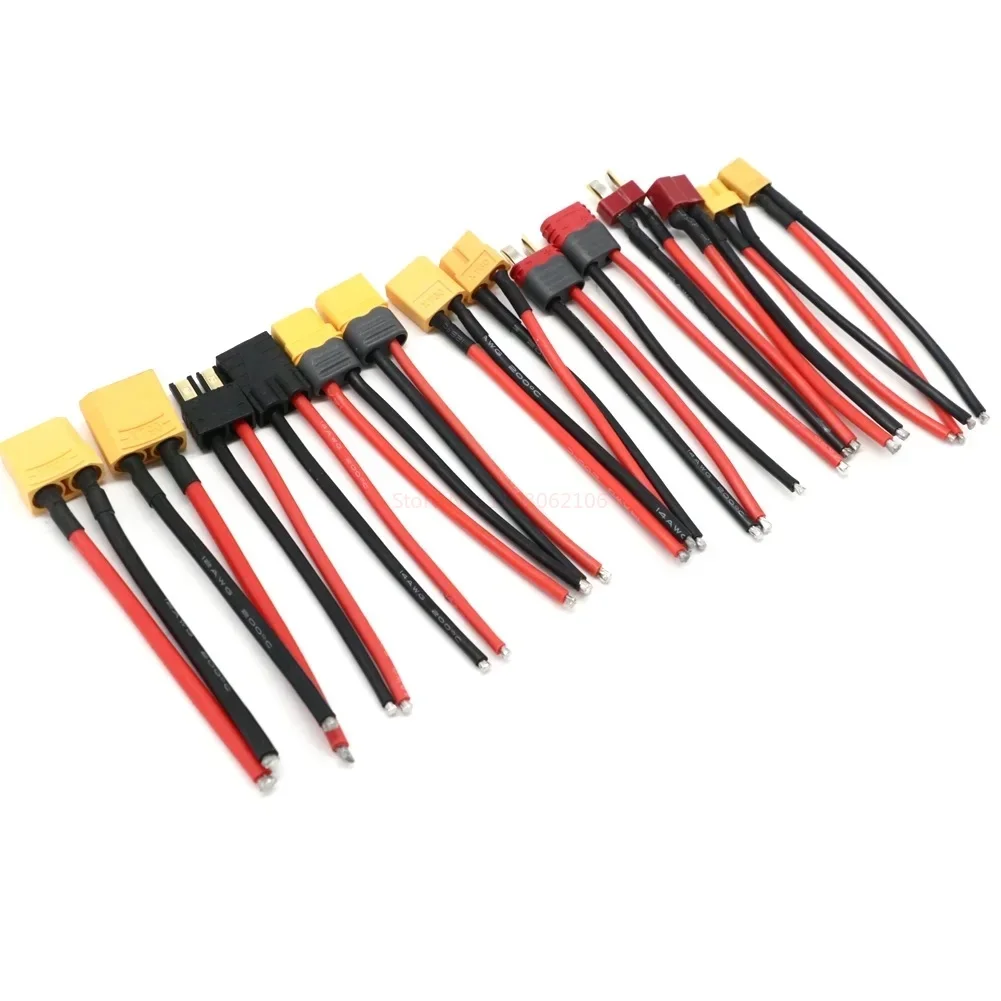 Xt60 Xt30 T Xt90 Mpx Plug Connector Male / Female Connector Plug With 12/14 /16awg Silicone Wire 100mm For Rc Battery Cable image 5