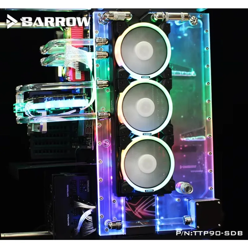 Barrow TTP90-SDB、Thermaltak コア P90TG ケース用水路ボード、Intel CPU ウォーターブロック & シングル/デュアル GPU/ポンプビルディング用