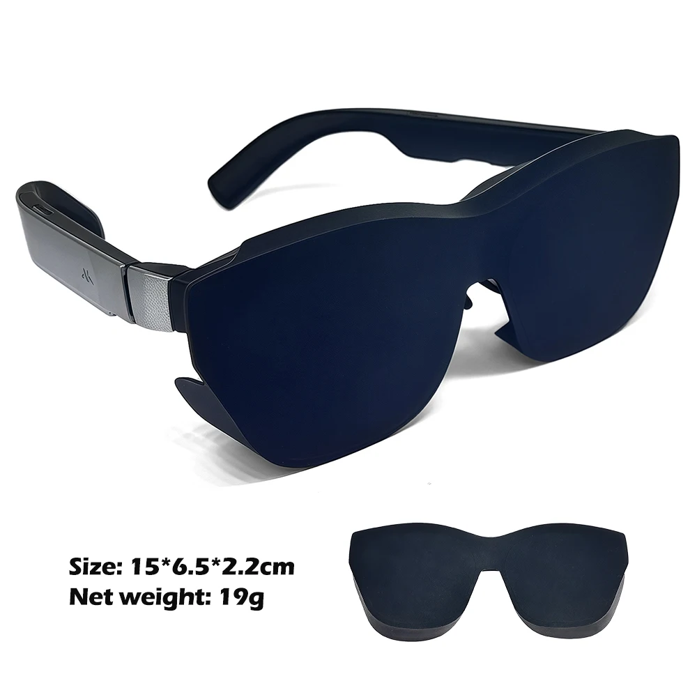 Black Universal For Xreal One/One Pro/Air2 and FOR Rayneo Air3/Air2/Air3s AR Glasses Screen Protector Shade&Silicone Lens Cover