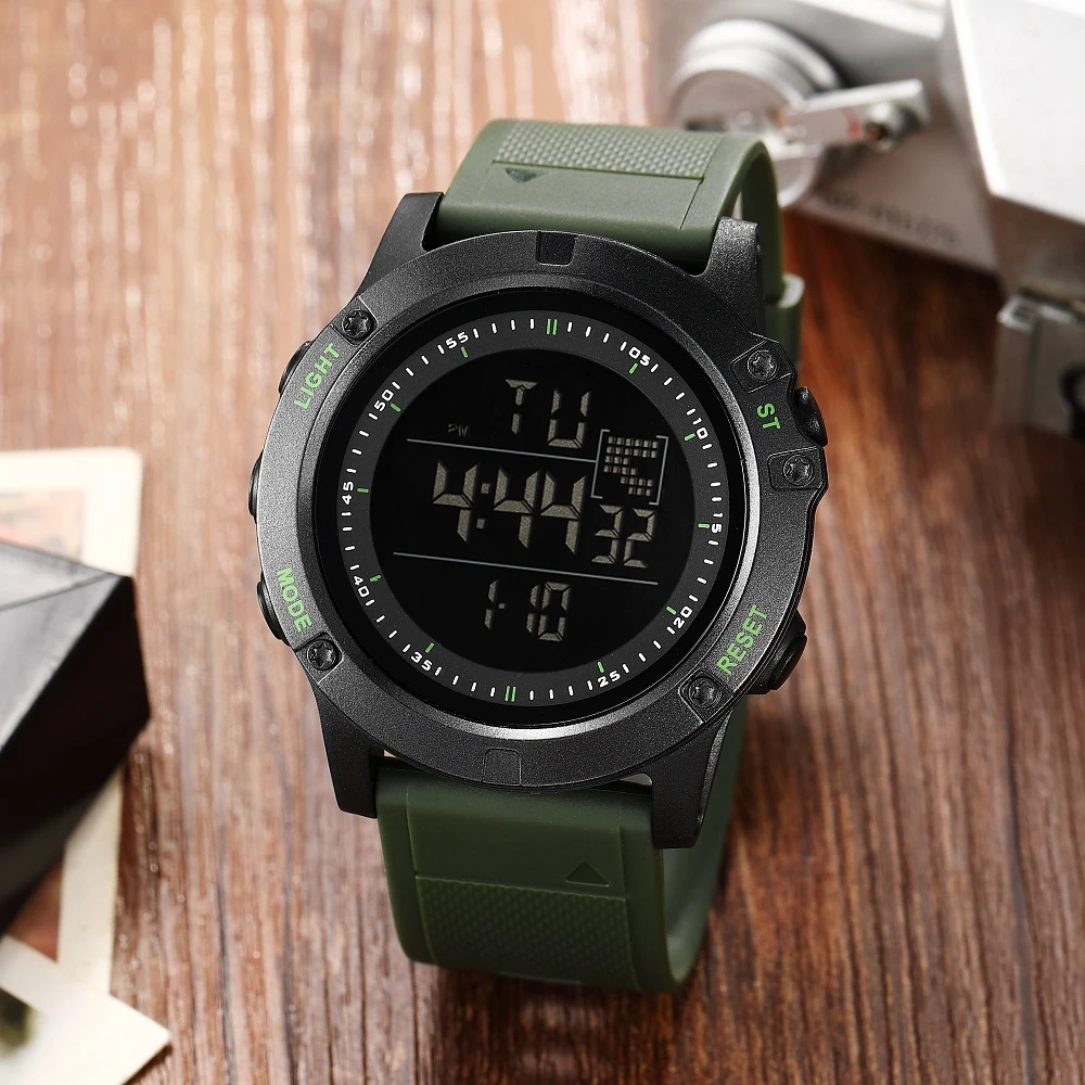 Fashion Digital Watches for Men relogio masculino Waterproof Outdoor Sport Tactical Watch Green Electronic LED Military Clocks