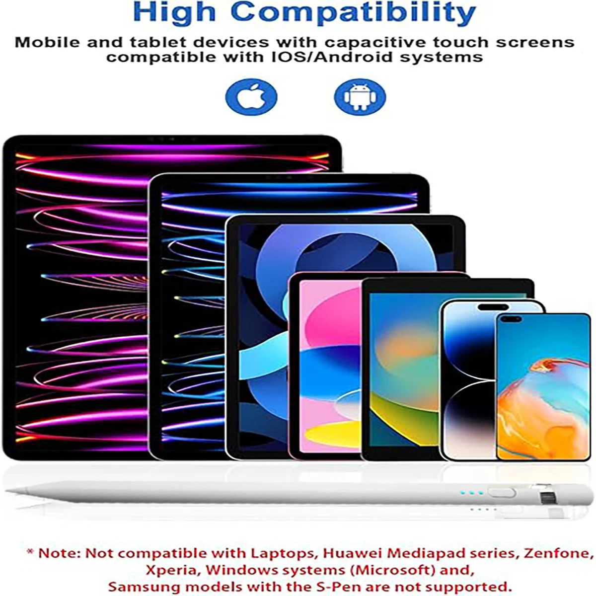 قلم ستايلس لجهاز iPad Apple: شحن سريع لقلم iPad Pencil Apple مع حساسية إمالة رفض اليد - قلم لجهاز iPad 10/9/8/7/6، #6