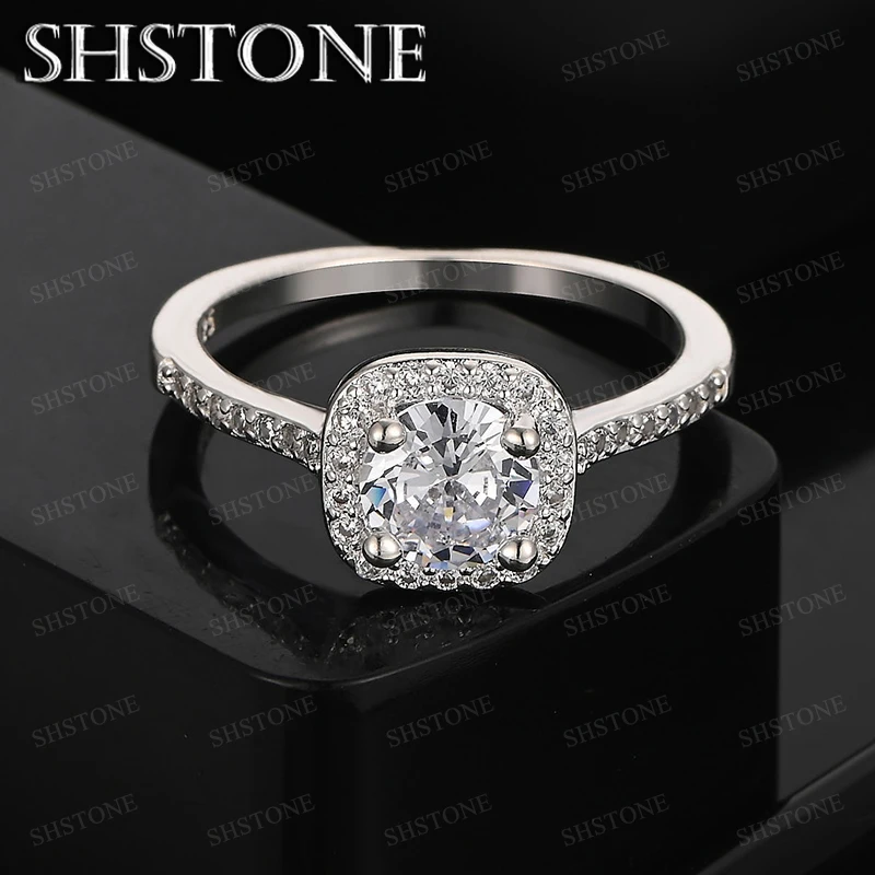 

High Quality AAA Zircon 925 Sterling Silver Ring Luxury Jewelry Lady Party Engagement Wedding Accessories Valentine'S Day Gift
