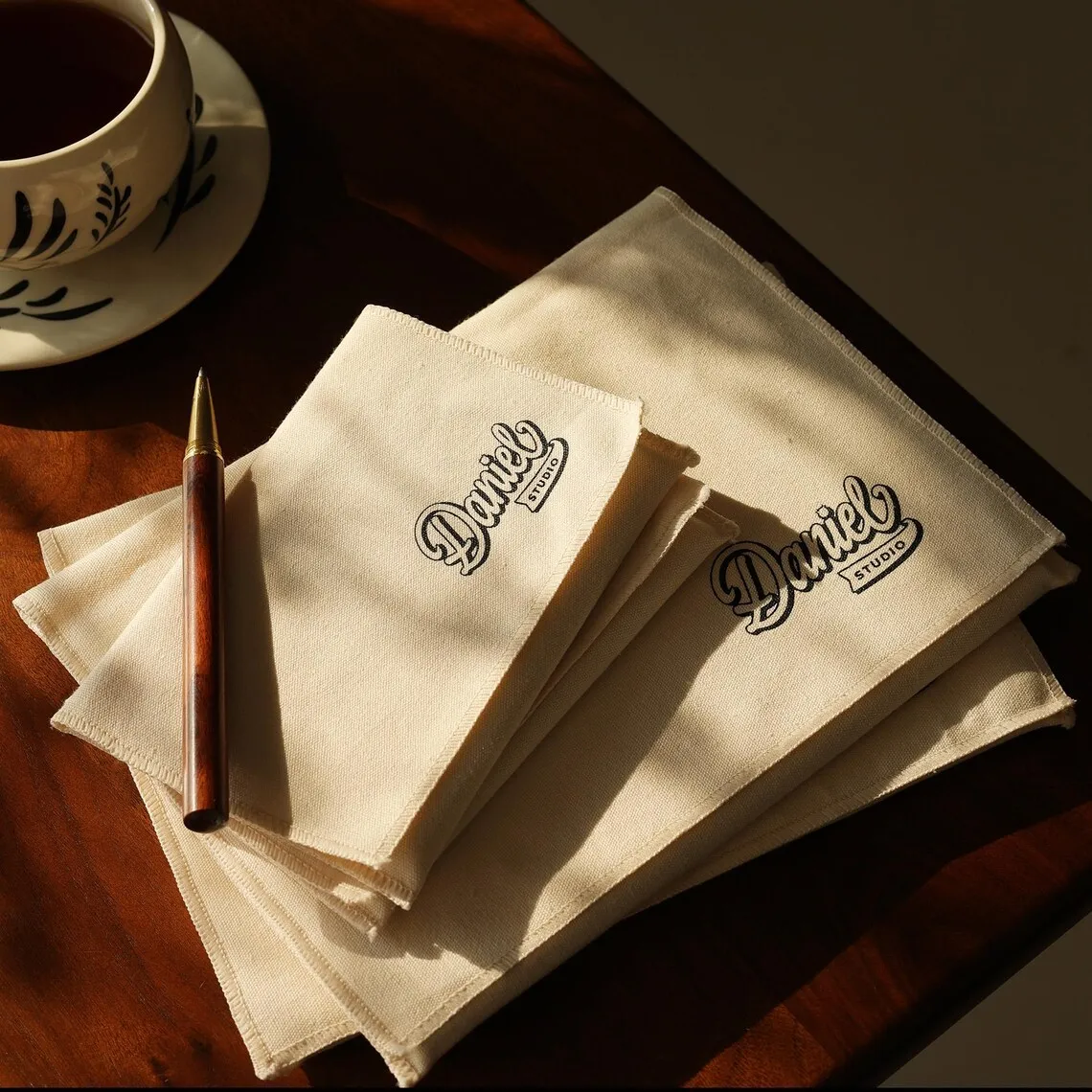 Custom Logo  Muslin Bags Cotton Envelope Flap Bags Canvas Bag Sachet Bag Reusable Empty Gift Pouch for Wedding