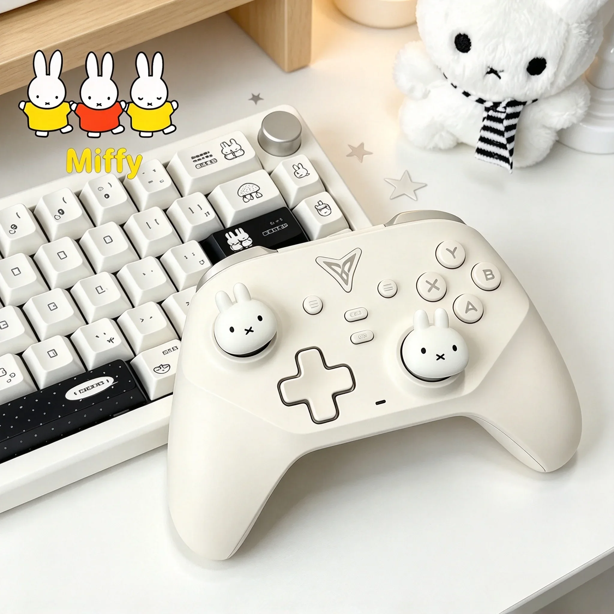 Kawaii Cartoon Miffy Joystick Cap Is Compatible with Switch 1 Joystick Cap NS Rabbit Paw Cute OLED Joystickcap Lite Joystick Cap