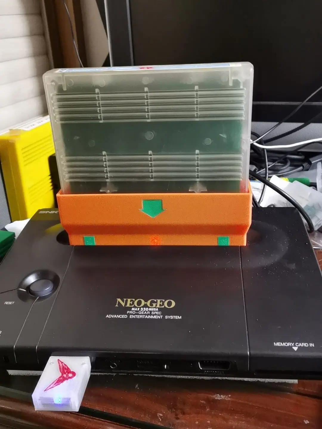 MVS to AES 3D Printed Adapter for Neo Geo AES Console – Play MVS Arcade Games on Home System, Supports Single & Multicarts